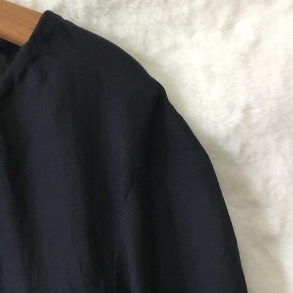 LOFT Navy Sheer Peasant Blouse - Picture 3 of 16